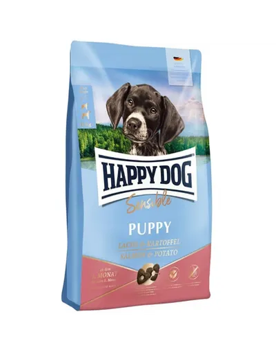 HAPPY DOG Sensible Puppy Somon și cartof 4 kg hrană uscată pentru căței