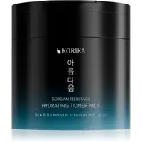 KORIKA Korean Heritage Silk & 8 Types of Hyaluronic Acid Hydrating Toner Pads dischete demachiante cu efect de hidratare