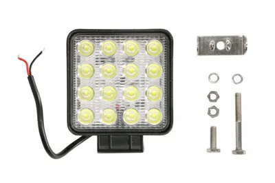 Lumina lucru (Epistar LED, 10-30V, 48W, 3840lm, numar elemente LED: 16x3W, inaltime: 110mm, latime: 110mm, adancime: 57mm)