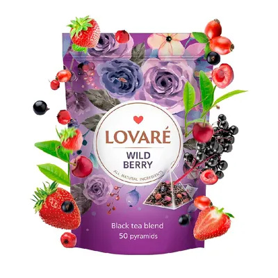 Ceai Lovaré Wild Berry Piramide 50 buc.