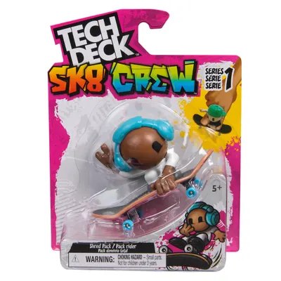 Set mini skateboard cu figurina, Tech Deck, SK8 Crew, 20149435