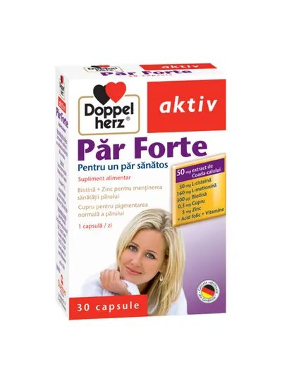 Capsule cu vitamine pentru par, Par Forte, 30 capsule, Doppelherz