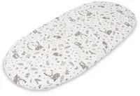 Cearșaf pentru cărucior de bebeluși Sensillo - Cotton, 35 x 75 cm, Forest Beige