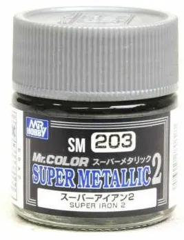 Vopsea acrilică Mr. Hobby - Super Metallic 2, SM203 Super Iron 2, 10 ml