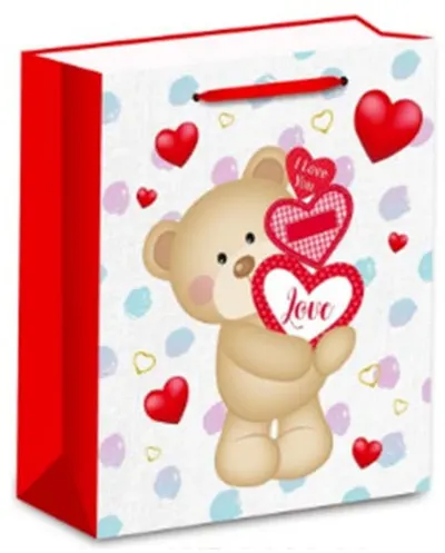 Pungă cadou Love - 26 х 32 х 10 cm, design 1