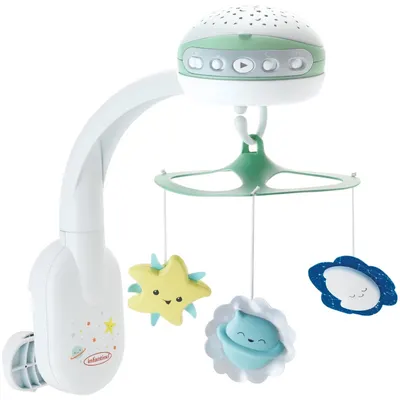 Carusel muzical Infantino 3 în 1 cu proiector – Verde