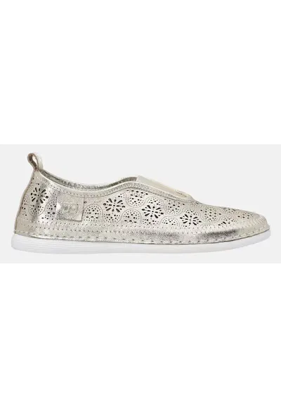 Pantofi sport fara inchidere din piele cu perforatii