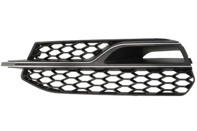 Grila bara fata stanga potrivit AUDI A3 2008-2016 - (S-LINE, locas proiector, plastic, crom/negru)
