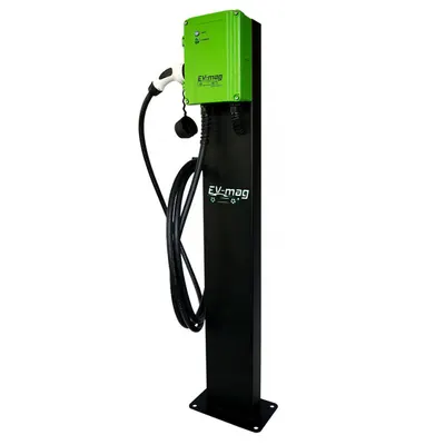 Statie fixa incarcare masini electrice EV-MAG SGS311T2GCS, 11 kW, Type 2, trifazat, montaj pe stativ
