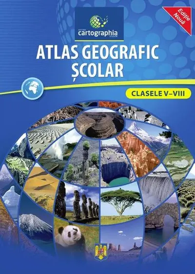 Atlas geografic şcolar (clasele V-VIII) - Hardcover - ***