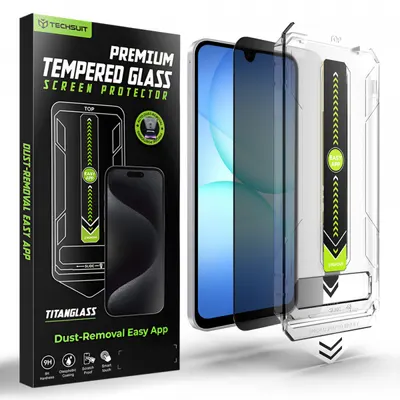 Folie de protectie Ecran Privacy Techsuit TitanGlass CrystalHD pentru Samsung Galaxy A17 5G / A16 5G A166, Sticla Securizata, Full Glue