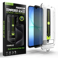 Folie de protectie Ecran Privacy Techsuit TitanGlass CrystalHD pentru Samsung Galaxy A17 5G / A16 5G A166, Sticla Securizata, Full Glue