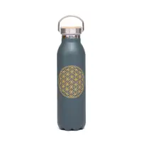 Sticlă termică Bodhi 600 ml din o?el inoxidabil Floarea Vie?ii