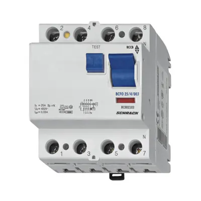 Intreruptor diferential 25A 4poli 100mA
