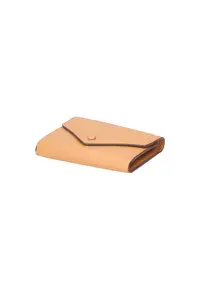 Portofel de piele cu clapa - Caramel