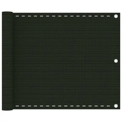vidaXL Paravan pentru balcon, verde închis, 75x600 ,HDPE