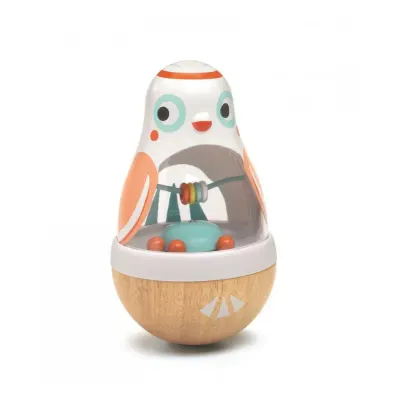 DJECO Wood Roly-Poly Owl jucarie 10m+ 1 buc