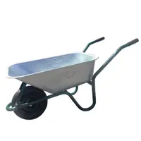 Roaba pentru constructii si gradina Hardmix 100L cadru verde roata pneumatica
