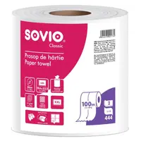 Prosop de Bucatarie, 2 Straturi, 100 m, 19.6 x 22.5 cm, 6 Role, 444 Foi, Sovio
