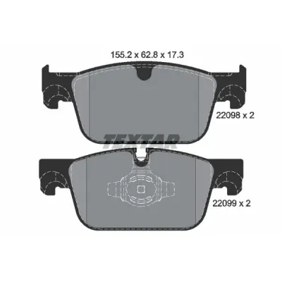 Set placute frana, frana disc TEXTAR 2209801