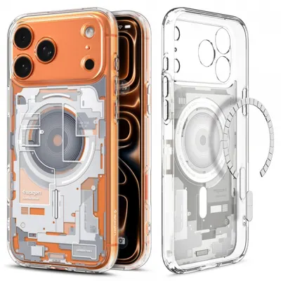Husa MagSafe pentru Apple iPhone 17 Pro Max, Spigen, Ultra Hybrid Zero One, Alba ACS10287