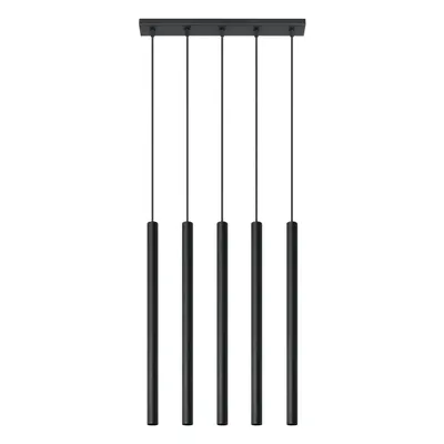 Lustră Sollux Fideus, lungime 45 cm, negru