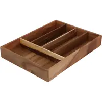Organizator tacâmuri din lemn 35 x 26 x 5 cm – suport sertar bucătărie, 5 compartimente