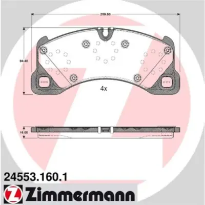 Set placute frana, frana disc ZIMMERMANN 24553.160.1