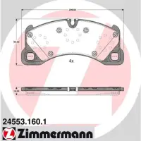 Set placute frana, frana disc ZIMMERMANN 24553.160.1