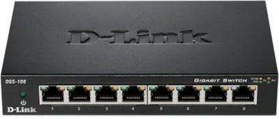 Switch D-Link - DGS-108, 8 porturi, negru