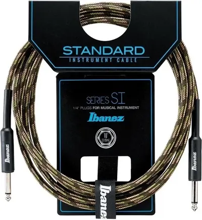 Cablu pentru chitară Ibanez SI10 CGR, 6,3 mm / 6,3 mm, 3 m, maro/verde