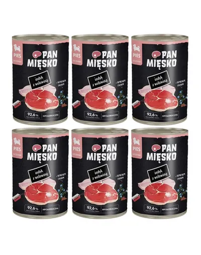 PAN MIĘSKO Curcan cu vită hrană umedă pentru căței 6x400 g