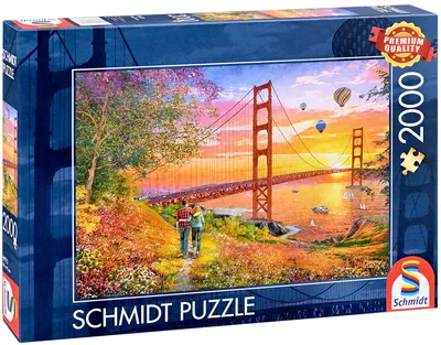 Puzzle Schmidt din 2000 de piese - Plimbare până la podul Golden Gate