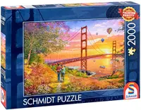 Puzzle Schmidt din 2000 de piese - Plimbare până la podul Golden Gate