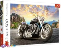 Puzzle Trefl din 500 de piese - Black motorcycle