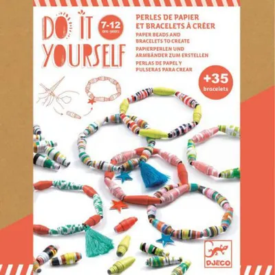 Atelier DIY de confectionat bratari cu margele din hartie, culori Pop