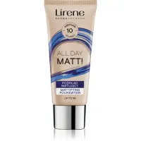 Lirene ALL DAY MATT! Make-up lichid matifiant pentru un efect de lunga durata culoare 10 Porcelain 30 ml