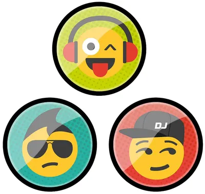 Insigne pentru ghiozdan Nikidom Roller Up - Emoji