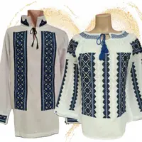 Set Traditional Cuplu 587 Camasi traditionale cu broderie