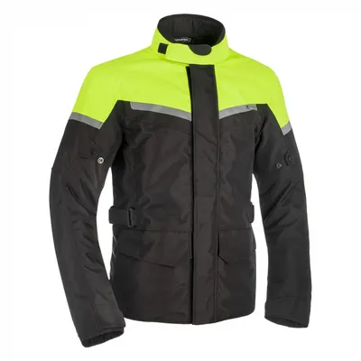 Geaca textila impermeabila Oxford Spartan, versiune lunga, culoare negru fluo, marime L