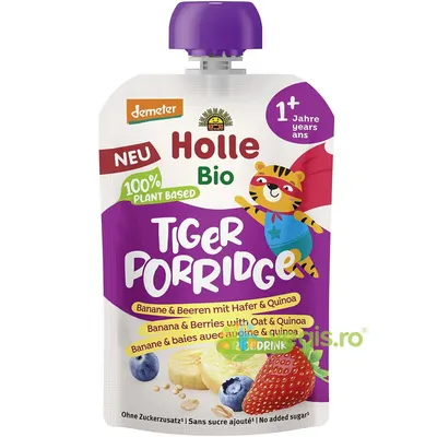 Terci cu Banane, Fructe de Padure, Ovaz si Quinoa pentru Copii +1 An fara Zahar Demeter Ecologic/Bio 110g