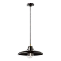 Lustra, lampa suspendata RETRO B&W FINISH 8 - SMALTO NERO C2330