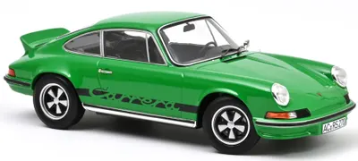 Model de colecție NOREV Modern: Mașini - Porsche 911 RS (1973) (Green with black)