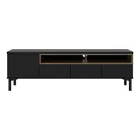 Comodă TV neagră 156x48x48 cm Roomers – Tvilum