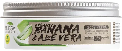 Mussa Canaria Cremă de corp, cu banane organice și aloe vera din Insulele Canare, 70 ml