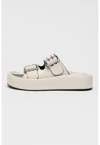 Papuci flatform Raya Ari - Negru/Alb murdar