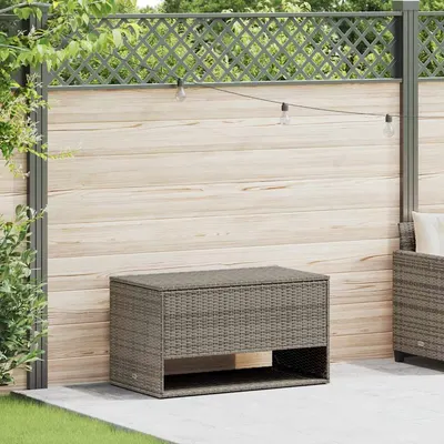 Gossi cutie de perne de exterior gri 100x55x55,5 cm poly rattan