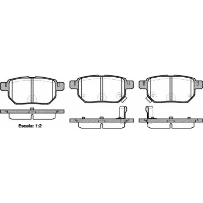 Set placute frana, frana disc REMSA 1286.02