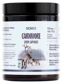 Carnivore Liver, liofilizat, 485 mg, 120 capsule, Biomed