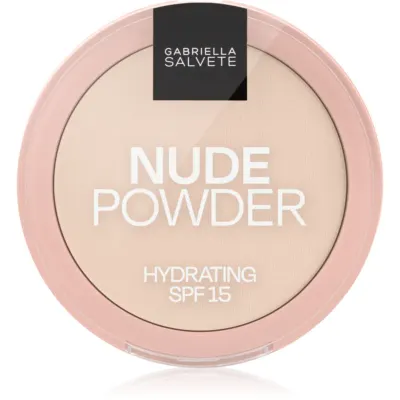 Gabriella Salvete Fixing Powder Hydrating pudră compactă SPF 15 culoare 01 Pure Nude 8 g